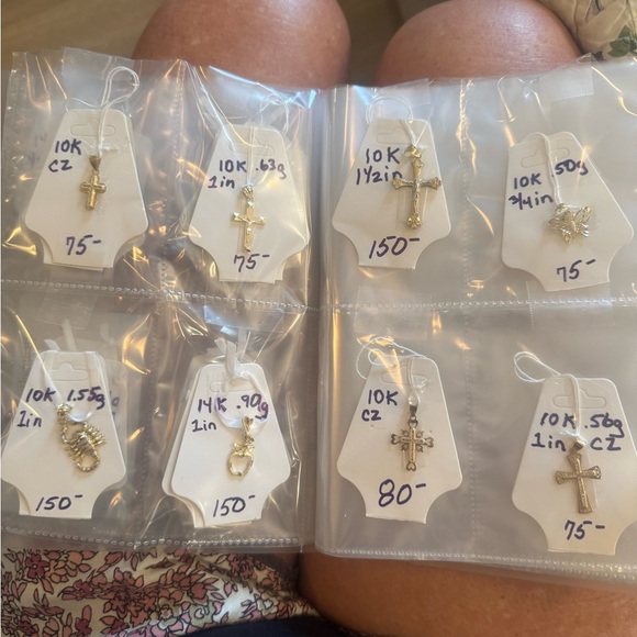 real gold Jewelry - 14k and 10k pendants priced as marked real gold diamonds and pearls